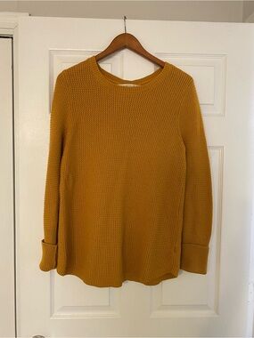 Max Studio Honey Mustard Waffle Knit Sweater